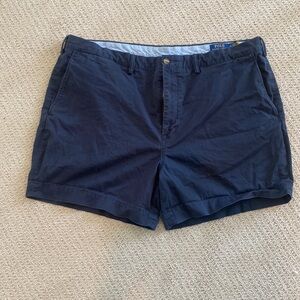 Polo by Ralph Lauren Men's Navy Flat Front Shorts